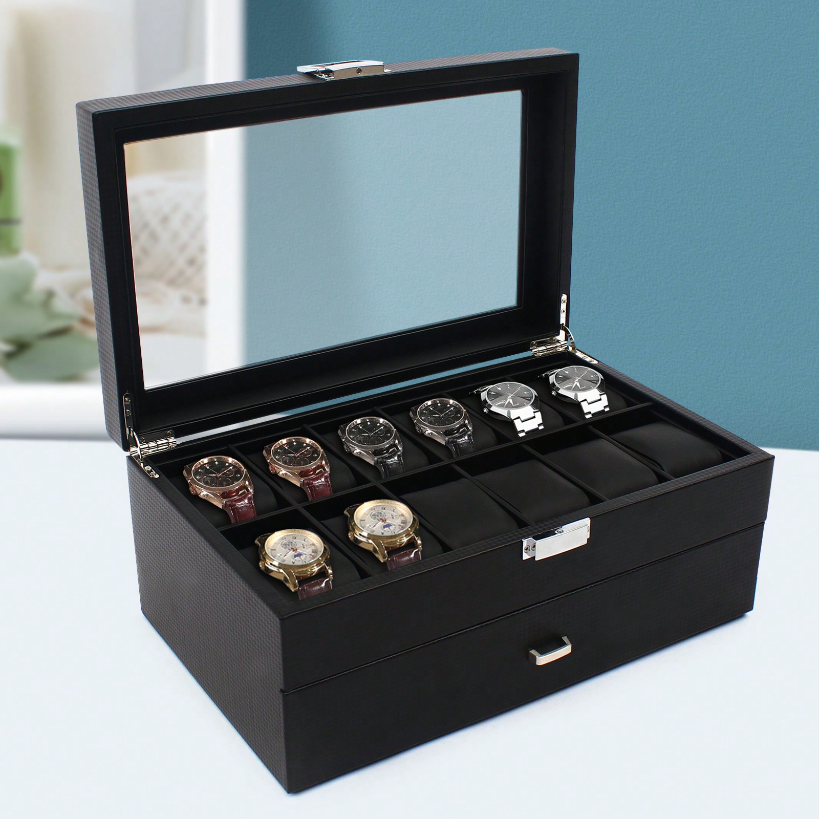 Luxury Bags For Men - 24 Slot Men Watch Display Case