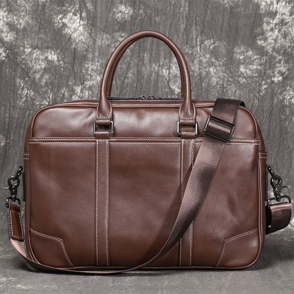 Briefcase Leather Slim - Men's Executive Briefcase | Premium Top-Grain