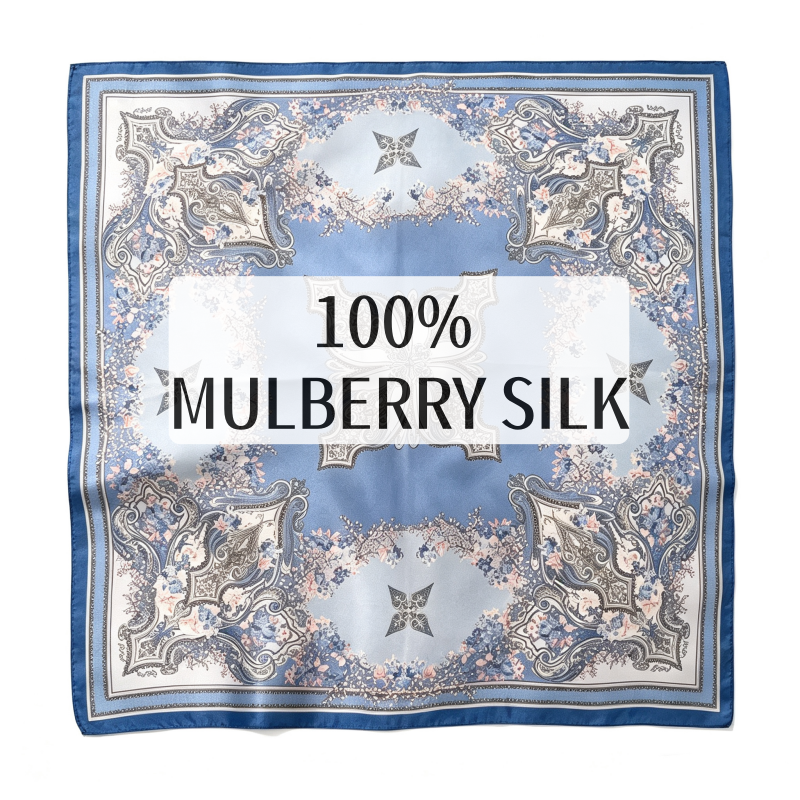 Luxury Bags Duffle - Baroque Floral 100% Mulberry Silk Square