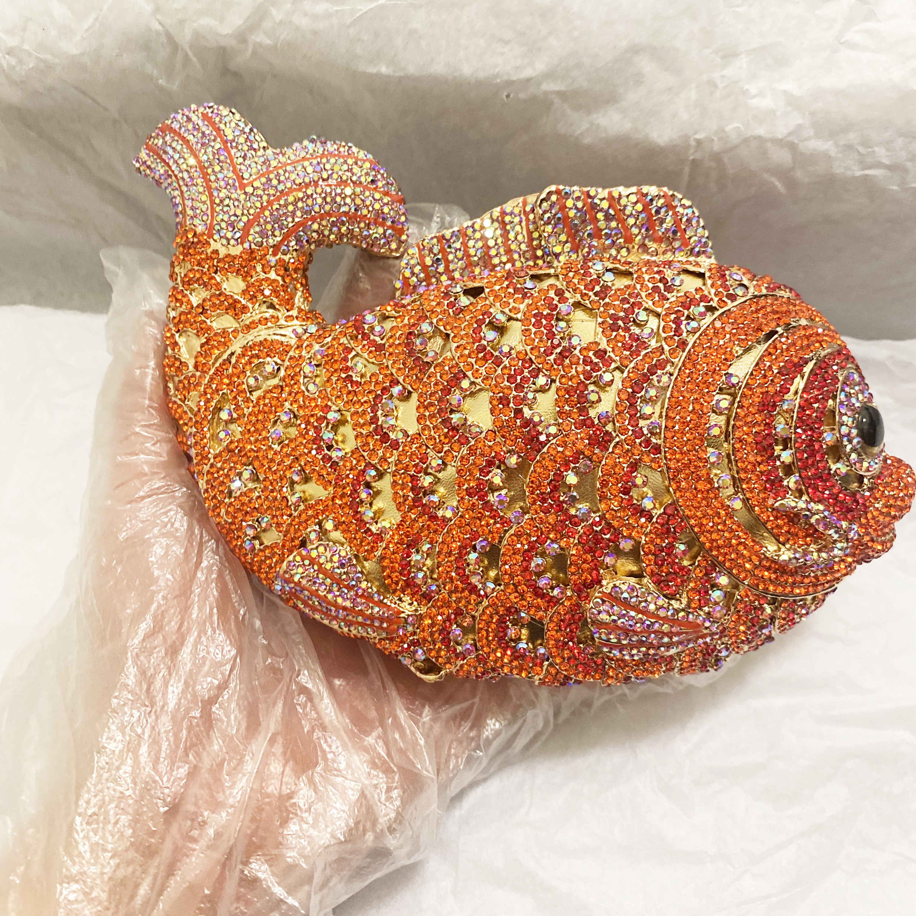 Red/Orange Fish Crystal Mini E - Luxury Bags Mini recension och pris