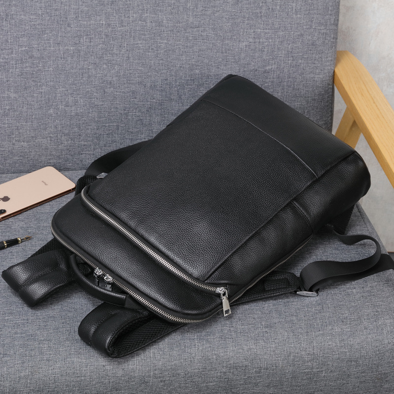 Genuine Leather Backpack Men 1 - Briefcase Leather Slim recension och pris