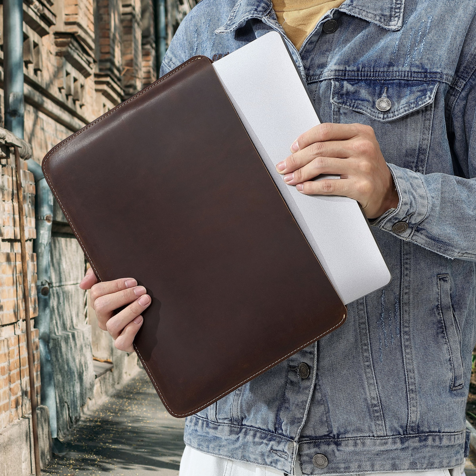 Genuine Leather Slim Laptop Sl - Briefcase Leather Slim recension och pris