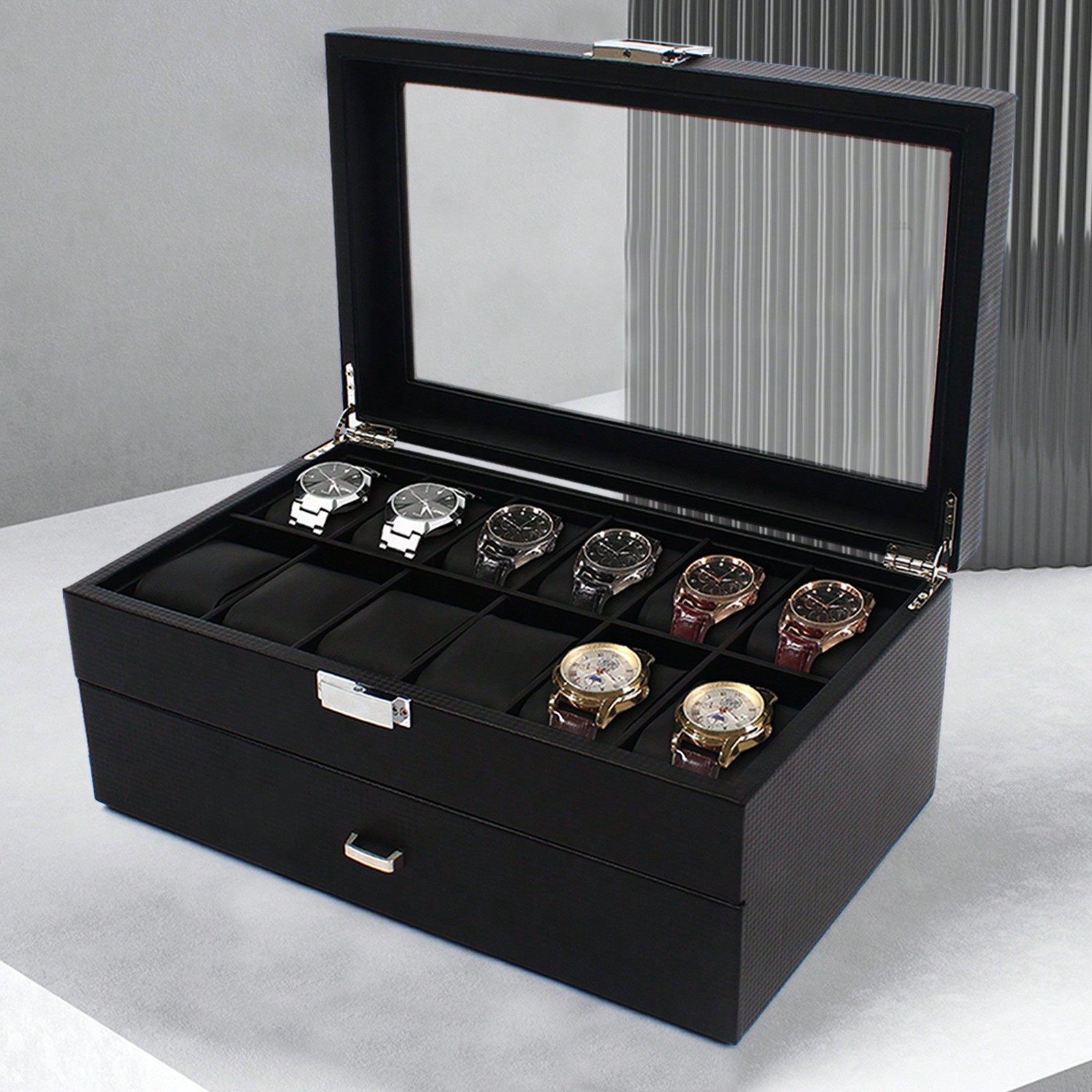 24 Slot Men Watch Display Case - Luxury Bags For Men recension och pris