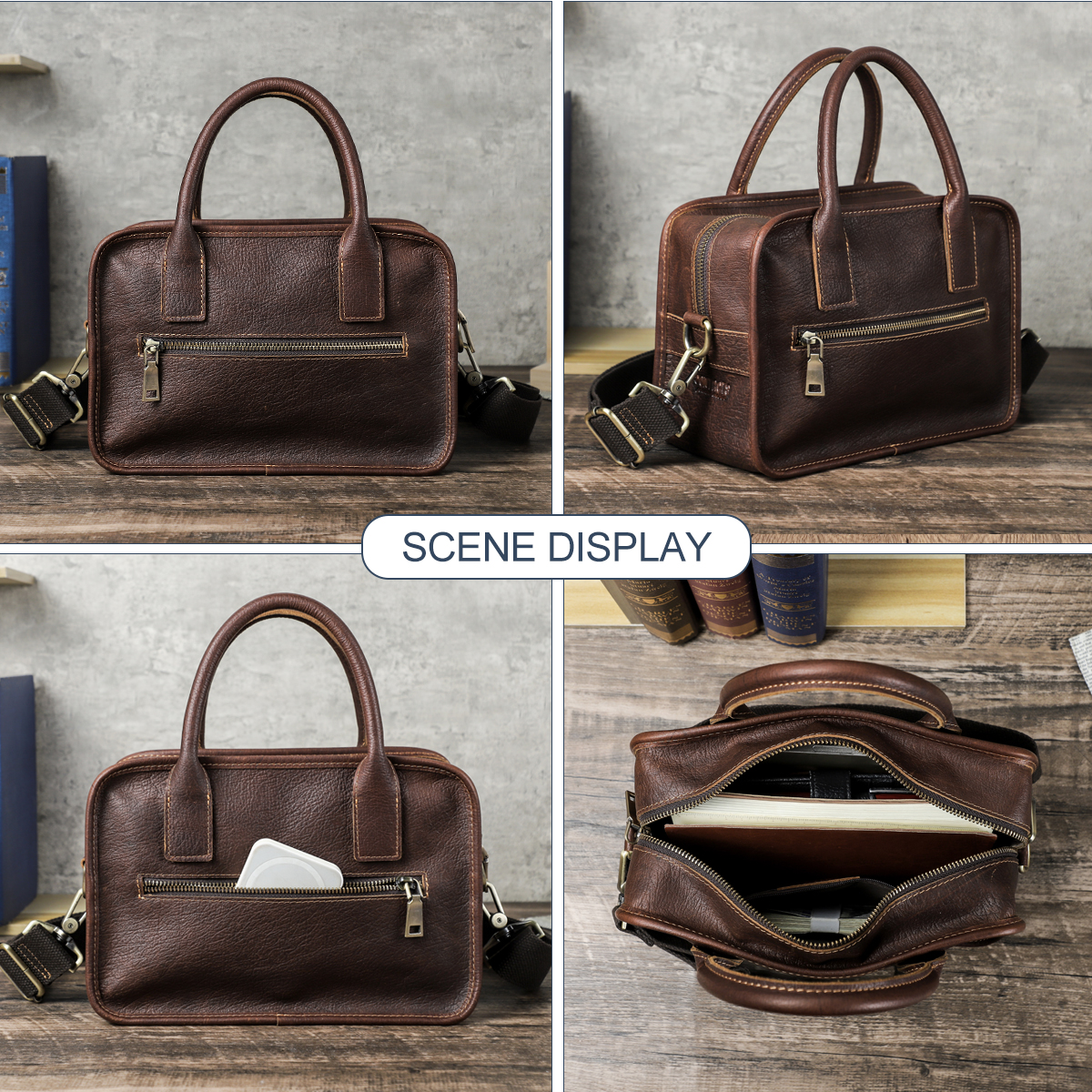 CONTACT'S Genuine Leather Men  - Luxury Bags Mini recension och pris