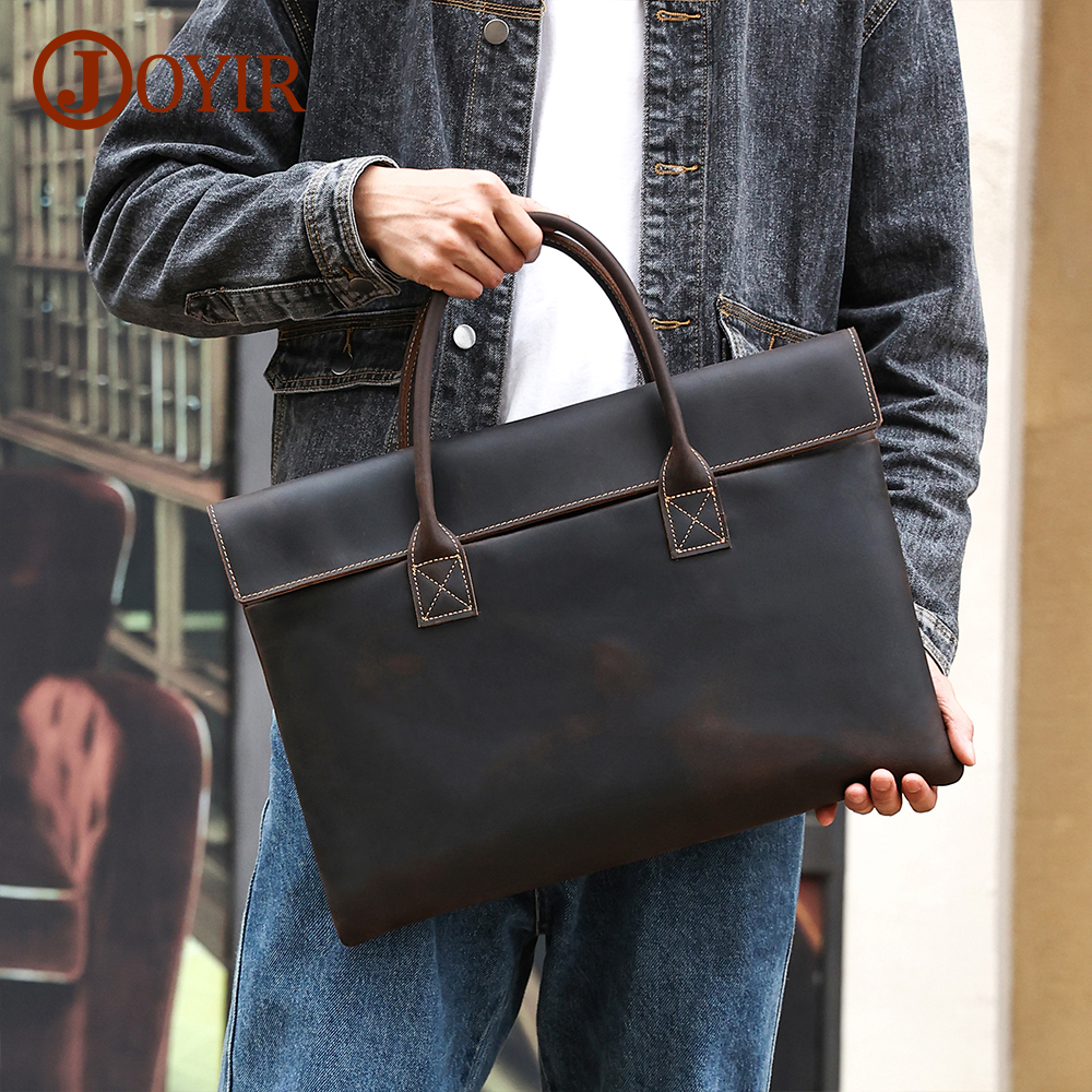 JOYIR Genuine Leather Vintage  - Briefcase Leather Slim recension och pris